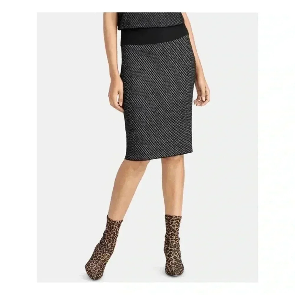 RACHEL ROY Womens Black Below The Knee Wear To Work Pencil Skirt S